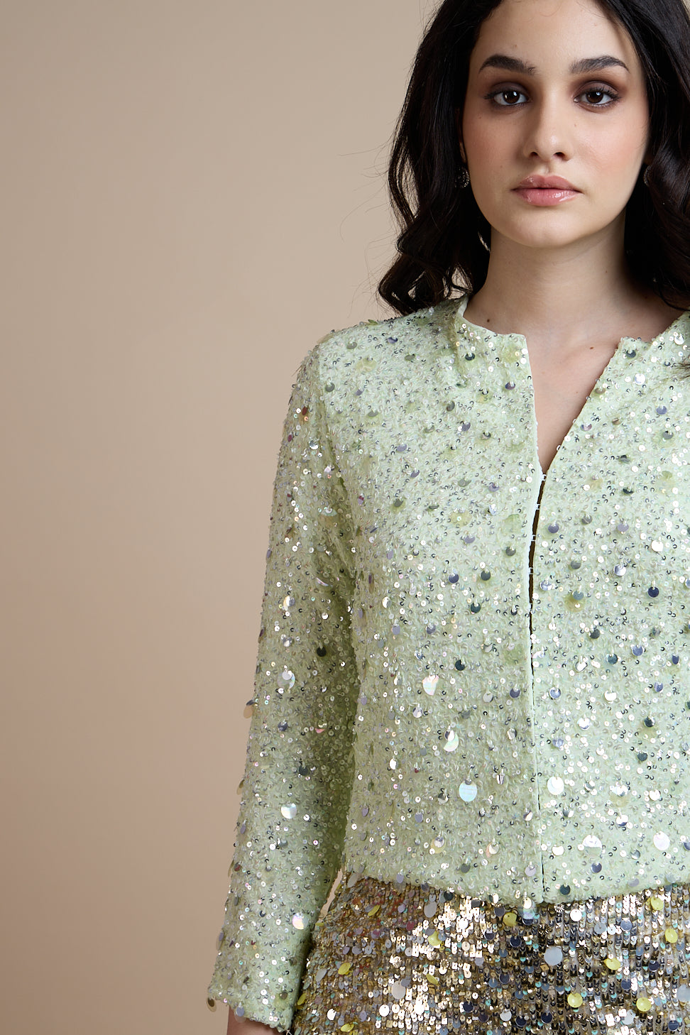 Mint Sequin Jacket