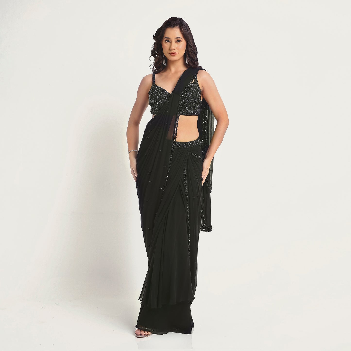Noir Veil Saree Set