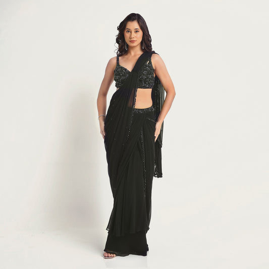 Noir Veil Saree Set