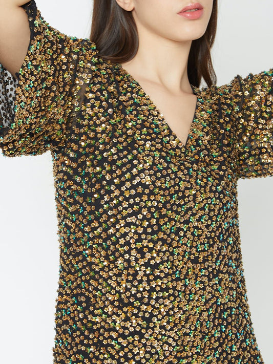 The Zahara Sequin Party Dresses - Reema Anand Label